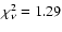 $\chi ^2_\nu =1.29$