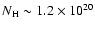 $N_{\rm H} \sim 1.2 \times 10^{20}$