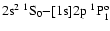 ${\rm 2s}^2\ ^1{\rm S}_{0}{-}[{\rm 1s}]{\rm 2p}\ ^1{\rm P}^{\rm o}_{1}$