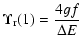 $\displaystyle \Upsilon_{\rm r}(1) = \frac{4gf}{\Delta E}$