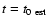 $t=t_{0~{\rm est}}$