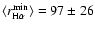 $\langle r_{\rm H\alpha}^{\rm min}\rangle=97 \pm 26$