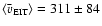 $\langle\bar v_{\rm EIT}\rangle=311 \pm 84$