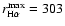 $r_{\rm H\alpha}^{\rm max}=303$