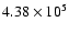 $4.38 \times 10^5$