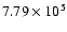 $7.79 \times 10^5$