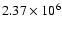 $2.37 \times 10^6$