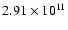$2.91 \times 10^{11}$