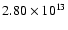 $2.80 \times 10^{13}$