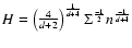 $H=\left( \frac
4{d+2}\right) ^{\frac 1{d+4}}\Sigma ^{\frac{-1}2}n^{\frac{-1}{d+4}}$
