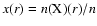 $x(r)=n({\rm X})(r)/n$