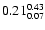 $\rm0.21_{0.07}^{0.43}$