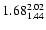 $\rm 1.68_{1.44}^{2.02}$
