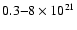 $0.3{-}8\times 10^{21}$