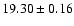 $19.30\pm0.16$