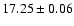 $17.25\pm0.06$