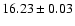 $16.23\pm0.03$