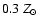 $0.3~Z_{\odot}$