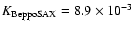 $K_{\rm BeppoSAX}=8.9\times 10^{-3}$
