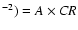 $^{-2})=A\times CR$