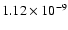 $1.12\times10^{-9}$