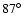 $87\hbox{$^\circ$ }$