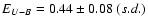 $E_{U-B} = 0.44 \pm 0.08~(s.d.)$