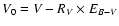 $V_0 = V - R_V \times E_{B-V}$