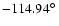 $-114.94\hbox{$^\circ$ }$