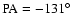 $\rm PA=-131\hbox {$^\circ $ }$