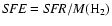$\mbox{\it SFE} = \mbox{\it SFR}/M(\mbox{H}_2)$