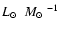 $\mbox{$L_{\odot}$ }~\mbox{$M_{\odot}$ }^{-1}$
