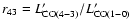 $r_{43} = {L}'_{\rm {CO}(4-3)}/{L}'_{\rm {CO}(1-0)}$