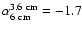 $\alpha_{6~\rm cm}^{3.6~\rm cm} = -1.7$