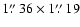 $1\mbox{$\stackrel{\prime\prime}{\textstyle .}$ }36 \times 1\mbox{$\stackrel{\prime\prime}{\textstyle .}$ }19$