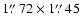 $1\mbox{$\stackrel{\prime\prime}{\textstyle .}$ }72 \times
1\mbox{$\stackrel{\prime\prime}{\textstyle .}$ }45$