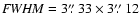 ${\it FWHM} = 3\mbox{$\stackrel{\prime\prime}{\textstyle .}$ }33 \times 3\mbox{$\stackrel{\prime\prime}{\textstyle .}$ }12$