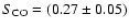 $S_{\rm CO}=(0.27 \pm 0.05)$