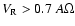 $V_{\rm R}>0.7~A\Omega$