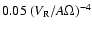 $0.05~(V_{\rm R}/A\Omega)^{-4}$