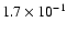 $1.7\times10^{-1}$