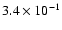 $3.4\times10^{-1}$