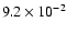 $9.2\times10^{-2}$