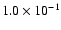 $1.0\times10^{-1}$