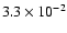 $3.3\times10^{-2}$