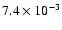 $7.4\times10^{-3}$