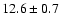 $12.6\pm0.7$