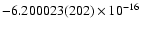 $-6.200023(202)\times 10^{-16}$