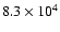 $8.3\times 10^4$