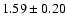 $1.59\pm0.20$